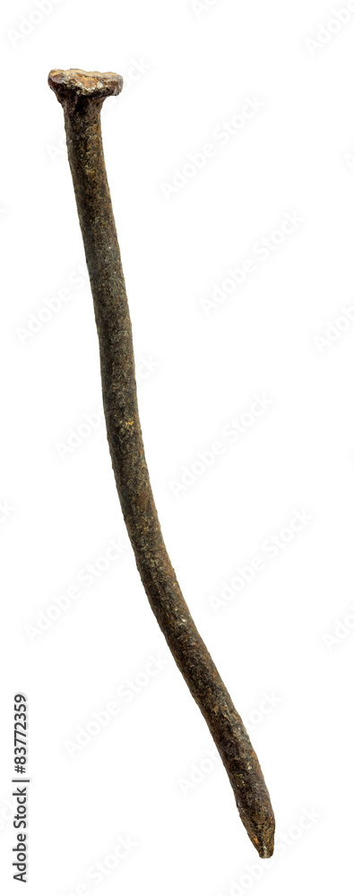 High resolution rusty nail isolated over white High resolution rusty nail isolated over white
