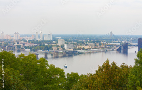 Bridge on Dnieper River in Kiev, Ukraine