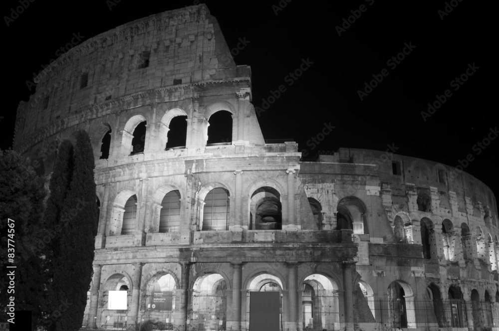 coliseum at night