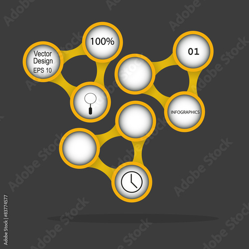 Modern infographics cercles. Vector design