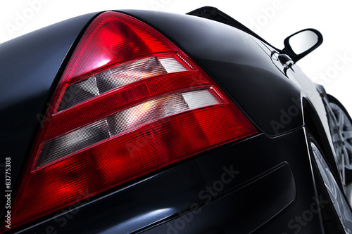 Rear tail light assembly on a modern car