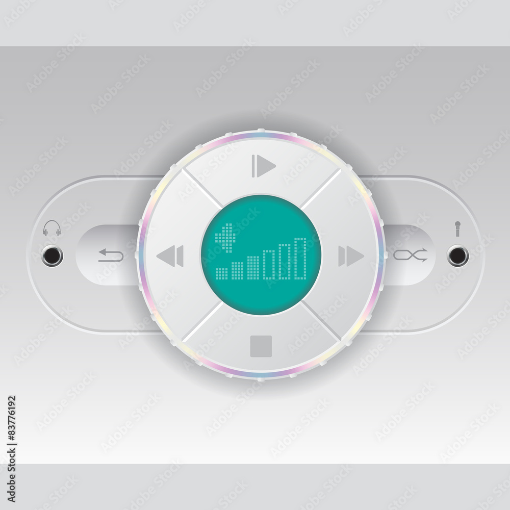 Fototapeta premium Simplistic car audio dashboard