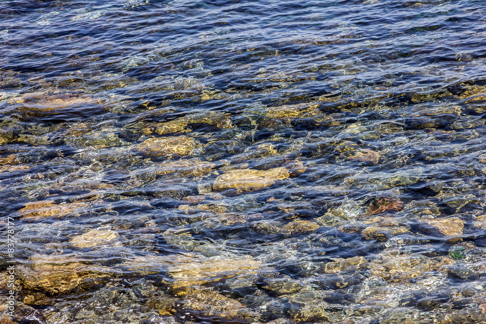 Stones in sea water, Black sea