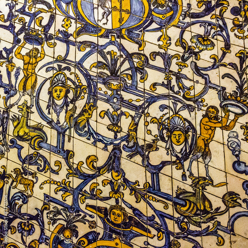 Ceramic tile  museum Azulejo  Lisbon  Portugal.