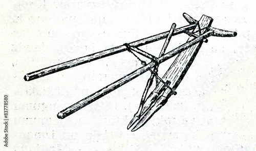 Wooden plough - sokha photo
