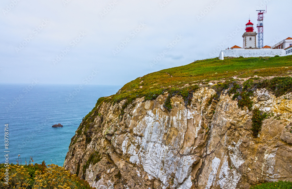 Cabo da Roca Lighthouse, Portugal. Most western point of Europe