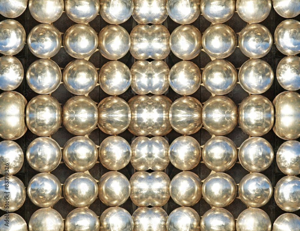 Shining metallic balls.Abstract background.