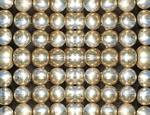 Shining metallic balls.Abstract background.