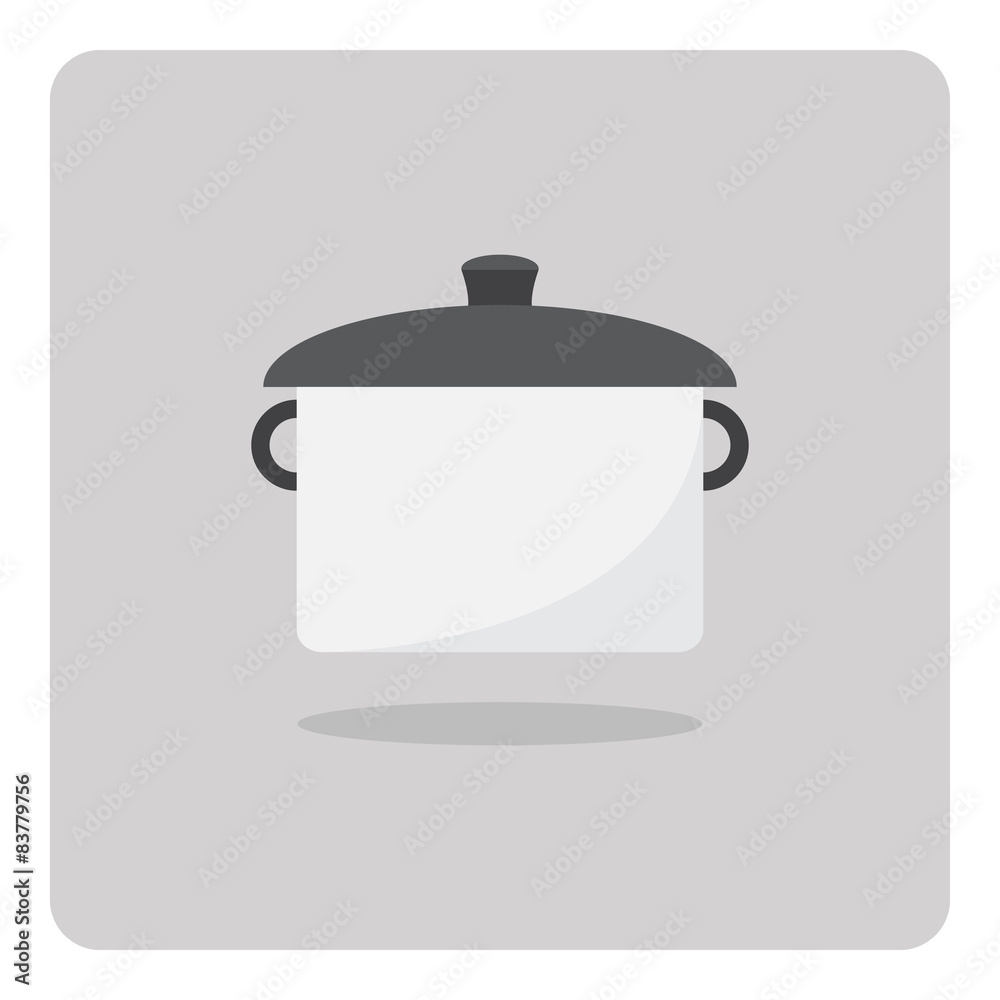 Vector of flat icon, cooking pot on isolated background Vector of flat icon, cooking pot on isolated background