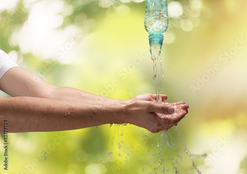 Water, Human Hand, Splashing.