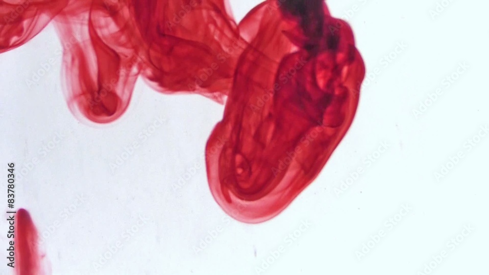 Red ink in water Red ink in water