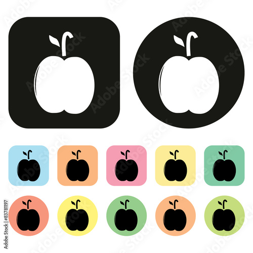 Apple icon. Fruit icon