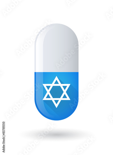 Blue pill icon with a David star