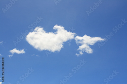 blue sky and white cloud