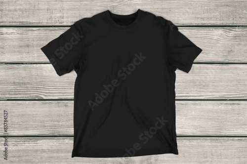 T-Shirt, Black, template.