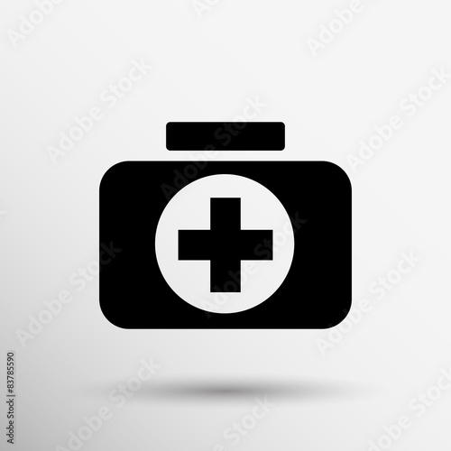 Vector circle icon on gray background. Eps 10