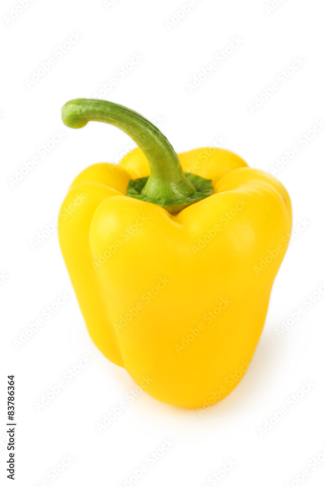 Orange pepper with water drops 