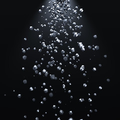Abstract 3d rendering of low poly chaotic particles.