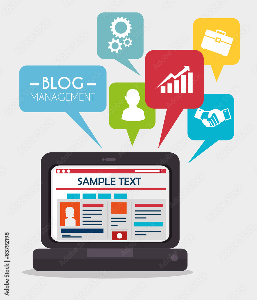 Blog design, vector illustration. Blog design, vector illustration.