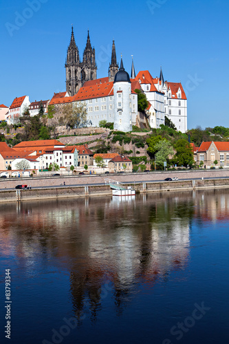 Cityscape of Meissen with the Albrechtsburg castle