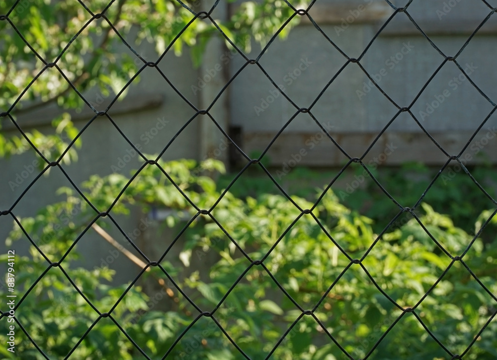 fence of metal wire fence of metal wire