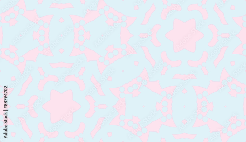 Bright Pink Star Pattern Over Blue