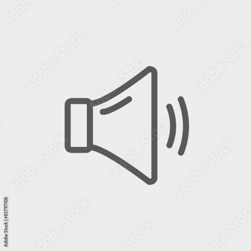Medium speaker volume thin line icon