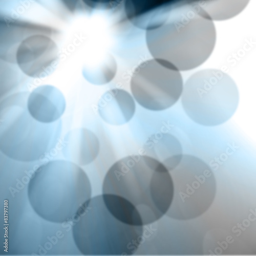 Blue bokeh abstract light background