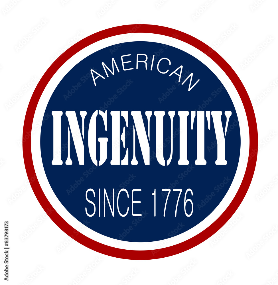 american ingenuity graphic design label