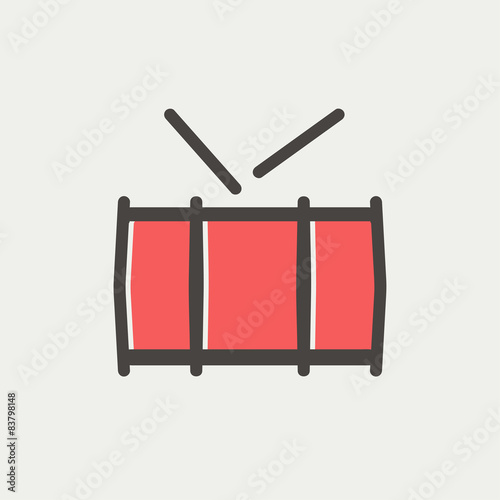 Snare drum thin line icon