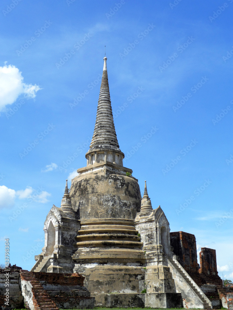 Wat Phrasisanpetch in the Ayutthaya Historical Park,Thailand.
