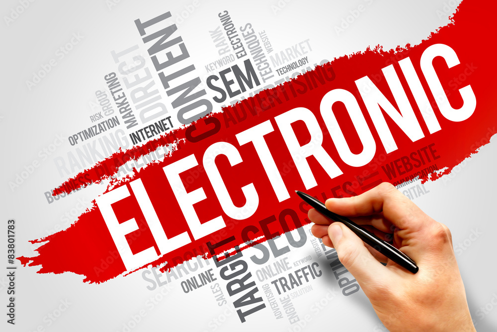 ELECTRONIC word cloud, business concept ELECTRONIC word cloud, business concept