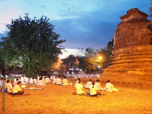 Visakha Bucha Day.These votary agreed together in the rituals. photo