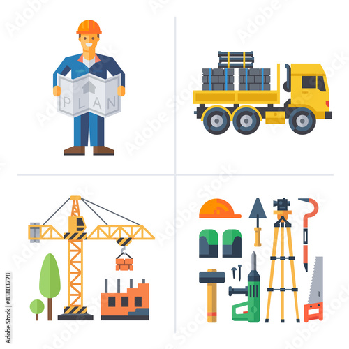 Construction: worker holding a plan