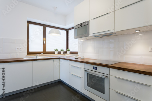 Spacious kitchen in modern apartment