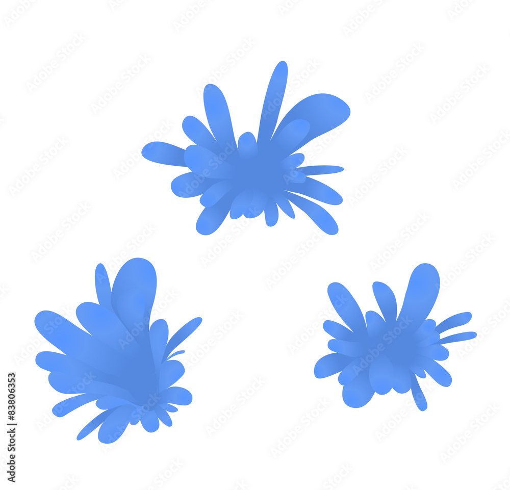 Obraz premium water splash vector illustration simple design set