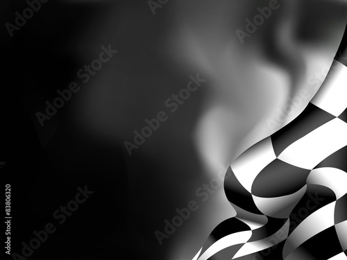 race background checkered flag design on black