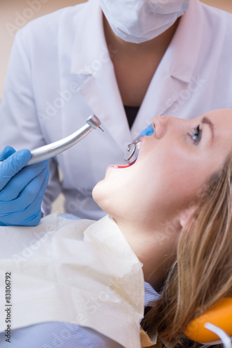 Woman on dental check