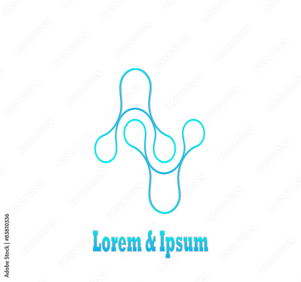 Business blue abstract logo geometric elements background Business blue abstract logo geometric elements background