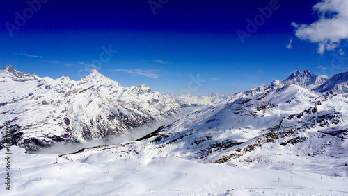 snow mountains and blue sky © polarbearstudio