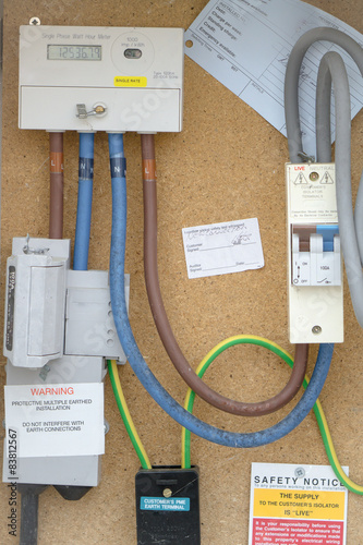 Domestic digital electricity meter installation
