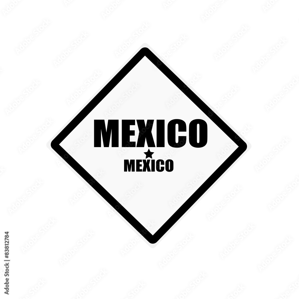 MEXICO black stamp text on white background