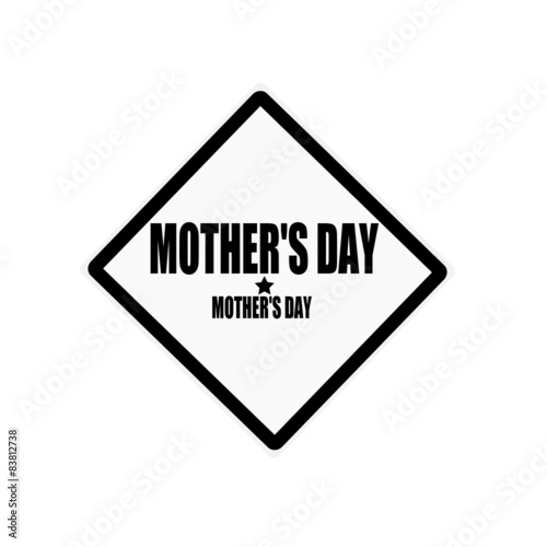 Mothers day black stamp text on white background