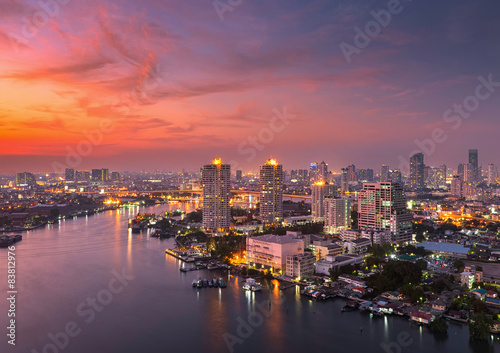 Chao phraya river sunset © anuchit2012