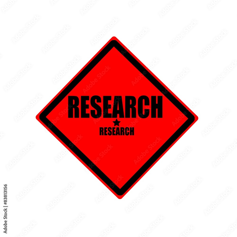 Research black stamp text on red background Research black stamp text on red background
