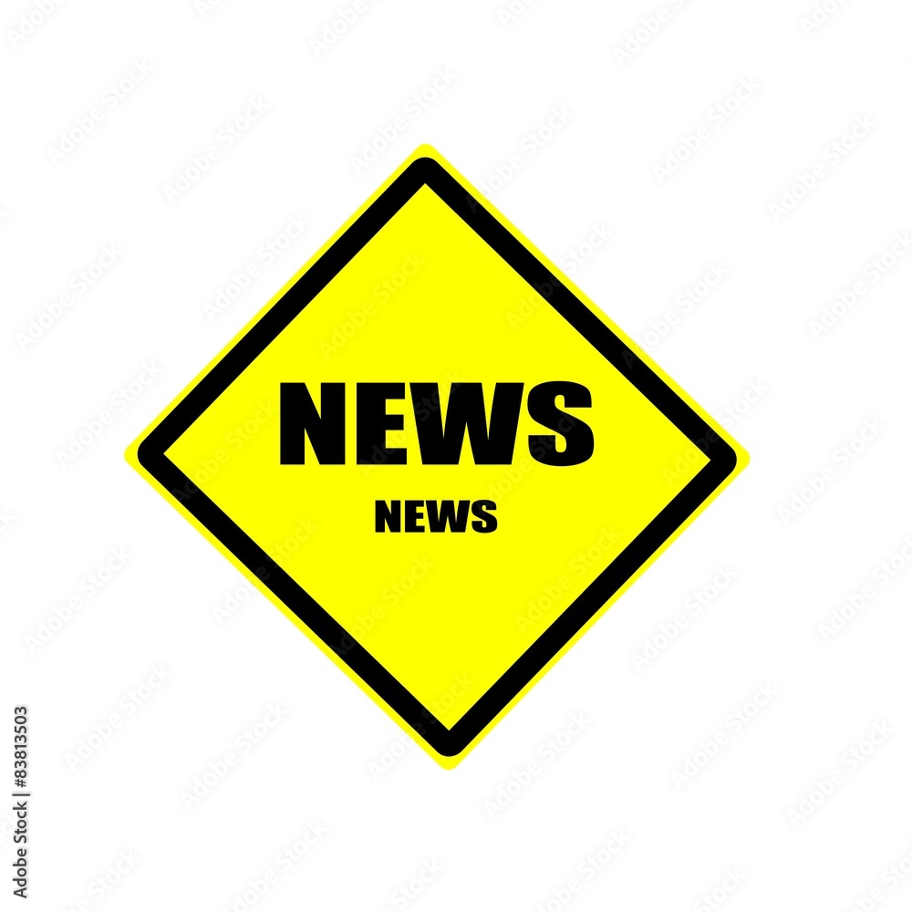 News black stamp text on yellow background News black stamp text on yellow background