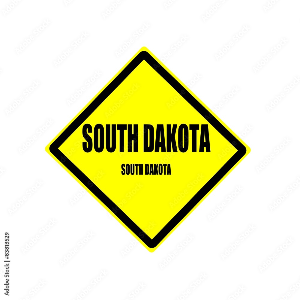 South dakota black stamp text on yellow background South dakota black stamp text on yellow background