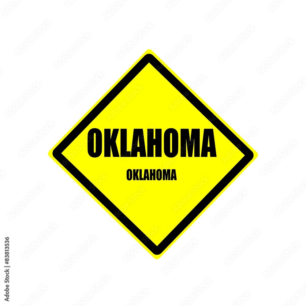 Oklahoma black stamp text on yellow background Oklahoma black stamp text on yellow background