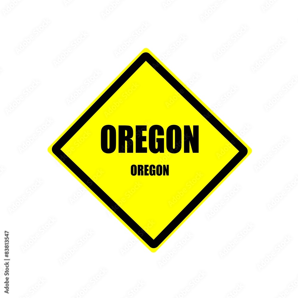Oregon black stamp text on yellow background Oregon black stamp text on yellow background