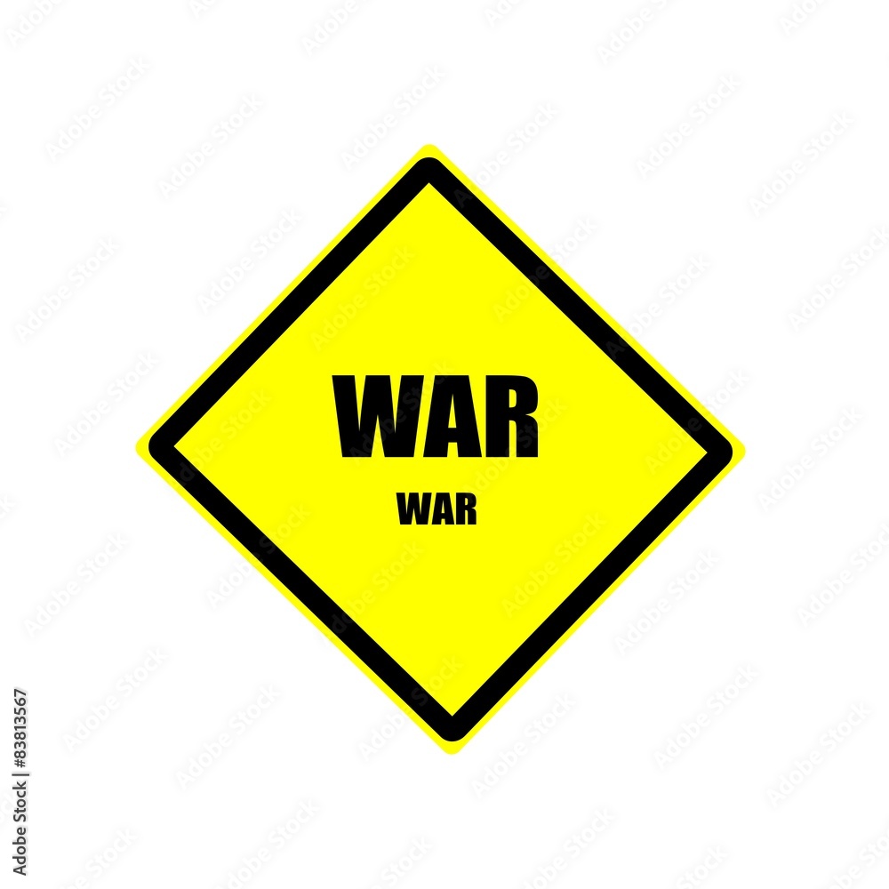 War black stamp text on yellow background War black stamp text on yellow background